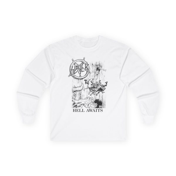 Slayr Monochrome Hell Awaits Oil Unisex Ultra Cotton Long Sleeve Tee