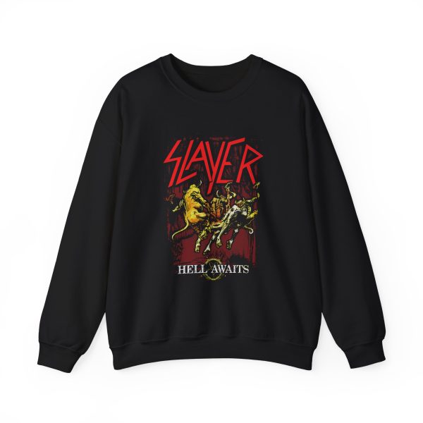 Slayr Torn Asunder Hell Awaits Tracklist Unisex Heavy Blend™ Crewneck Sweatshirt