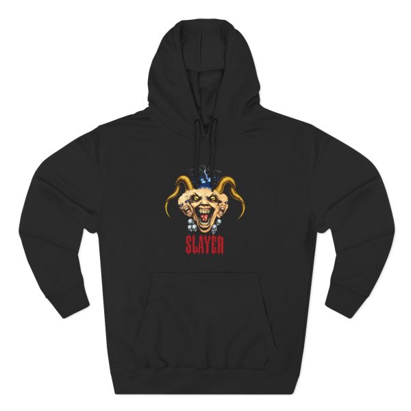 Slayr Triple Demon Head Three-Panel Fleece Hoodie