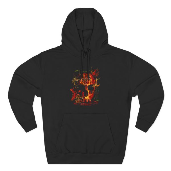 Slayr World Sacrifice Skull Three-Panel Fleece Hoodie