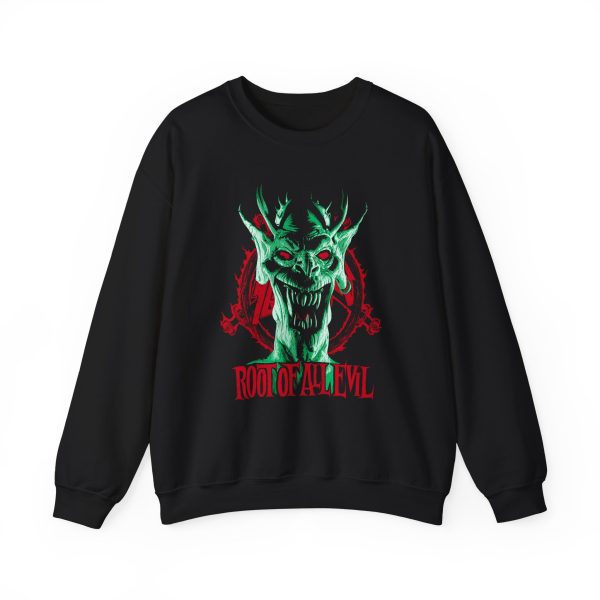 Slayr Root Of All Evil Splatter Unisex Heavy Blend™ Crewneck Sweatshirt