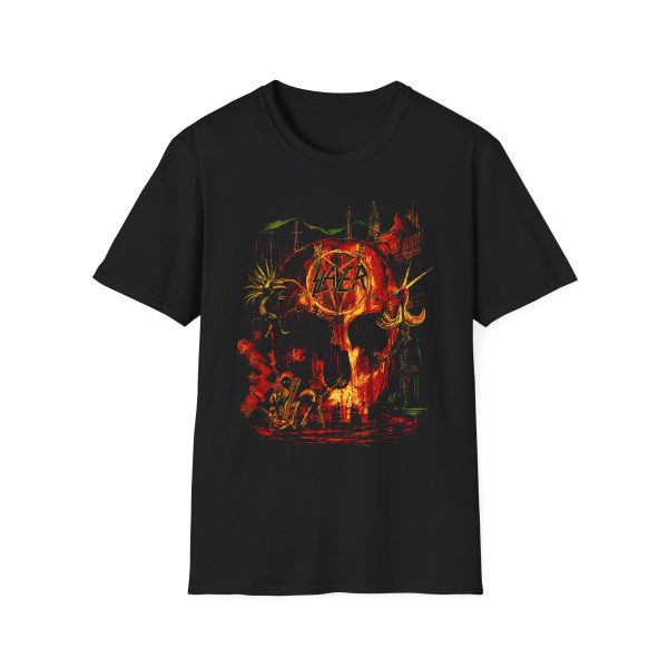 Slayr World Sacrifice Skull Unisex Softstyle T-Shirt