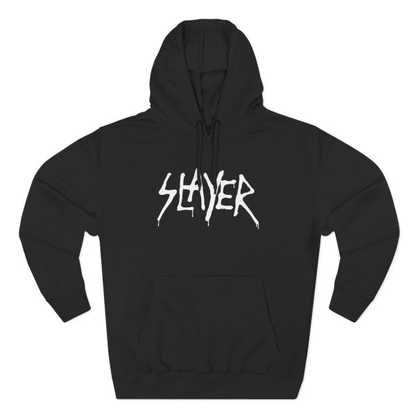 Slayr Spray Paint Puff Ink Logo Three-Panel Fleece Hoodie