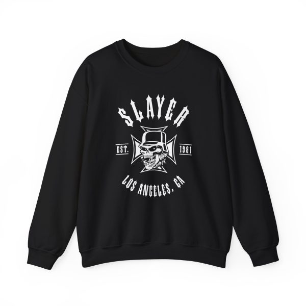 Slayr ESTABLISHED 1981 SKULL Unisex Heavy Blend™ Crewneck Sweatshirt